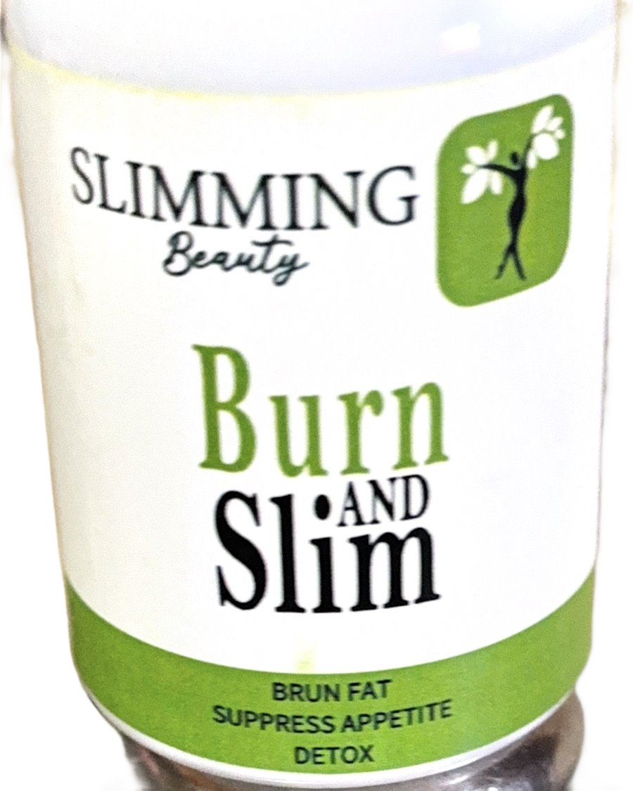 Burn and Slim capsule bottle, transparent background