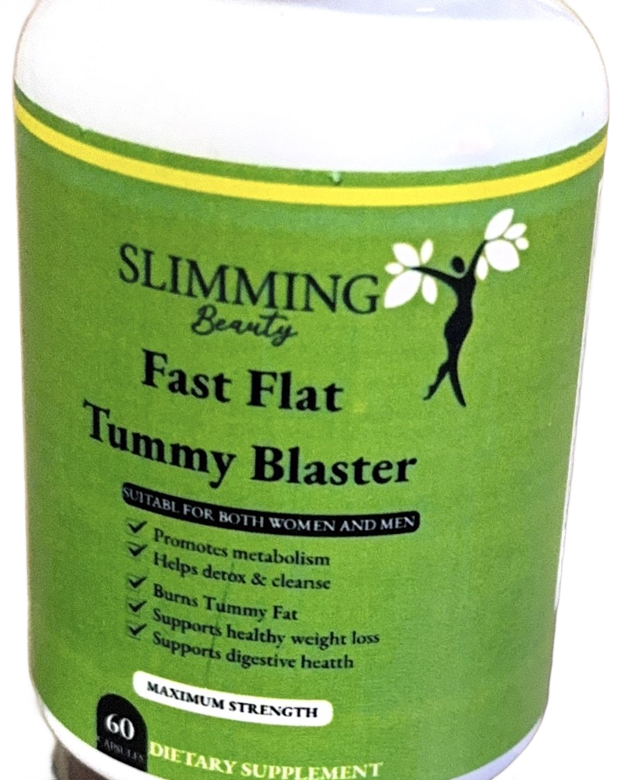 Fast Flat Tummy Blaster capsule bottle, transparent background